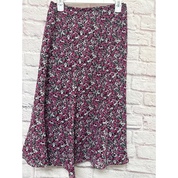 Danny & Nicole Black & Pink 2 PC Women's Midi Skirt & Blouse Set Short Slv 20W - Picture 4 of 6